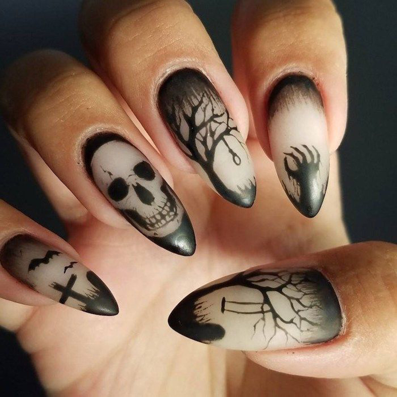 những mẫu nail halloween đẹp