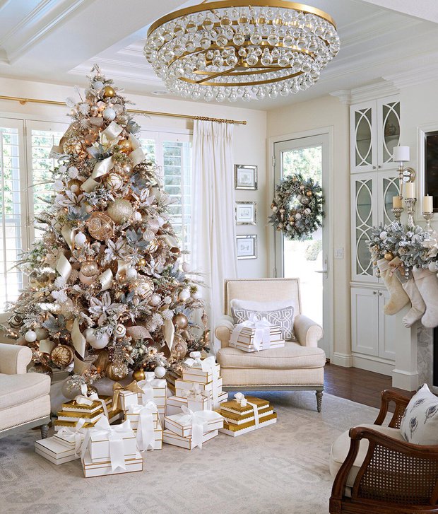 Những ý tưởng trang trí Giáng sinh phòng khách khiến ai nấy đều trầm trồ - Ảnh 5.