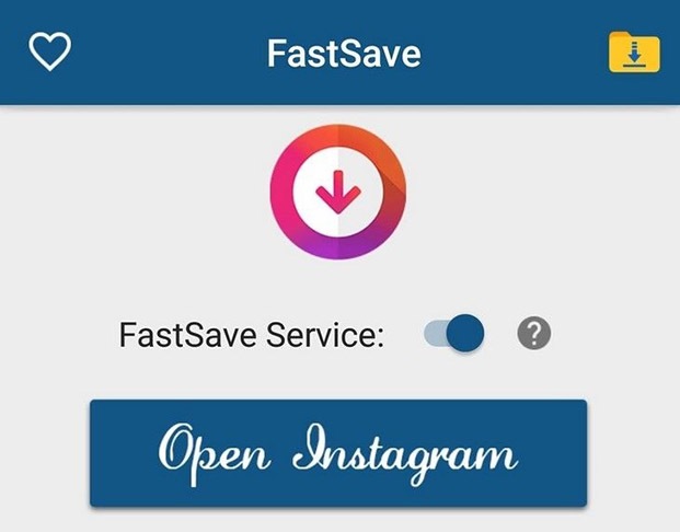 Sử dụng ứng dụng FastSave for Instagram để tải ảnh instagram