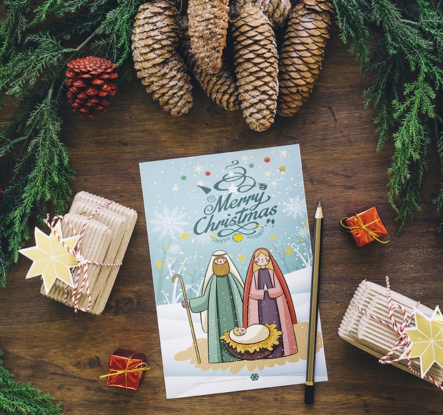 Thiệp Giáng Sinh Công giáo dễ thương (Nguồn: Internet)