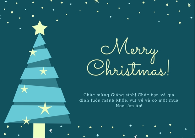 Thiệp Giáng Sinh online họa tiết đơn giản (Nguồn: Internet)