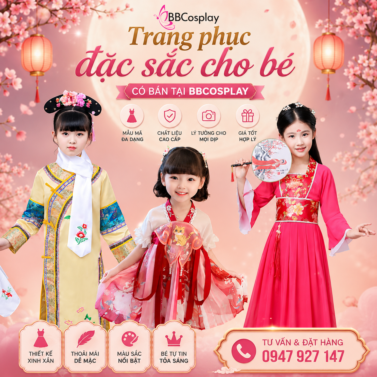 Váy thêu hình làm duyên cho các bé