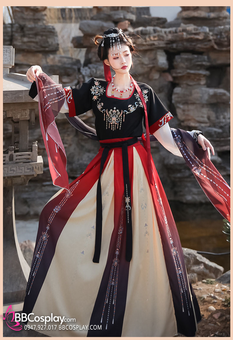 Trang Phục Múa Hằng Nga Cựu Mộng Hương Mặc Hắc