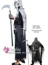 Đồ Thần Chết Grim Reaper Đen Chùm Đầu Xám In Sọ 2020