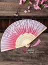 Uchiwa Quạt Vải Nhật Bản Hoa Lệ Trắng