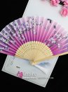 Uchiwa Quạt Vải Nhật Bản Hoa Đào Nền Hồng