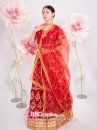 Trang Phục Ấn Độ Lahanga - Tone Đỏ Viền Nhũ Vàng