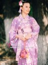 Yukata Chuẩn Nhật Tím Hoa Đào