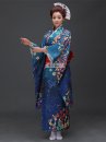 Kimono Umi Nhật - Kimono Xanh Dương Hoa Ngũ Sắc