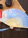Quạt Vải Xanh Nhật Bản Uchiwa
