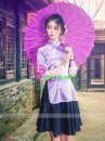 Trang Phục Nữ Sinh Trung Quốc Tím Nhạt
