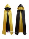 Áo Choàng 2 Lớp Vải Phi Bóng Có Nón - Vàng Đen