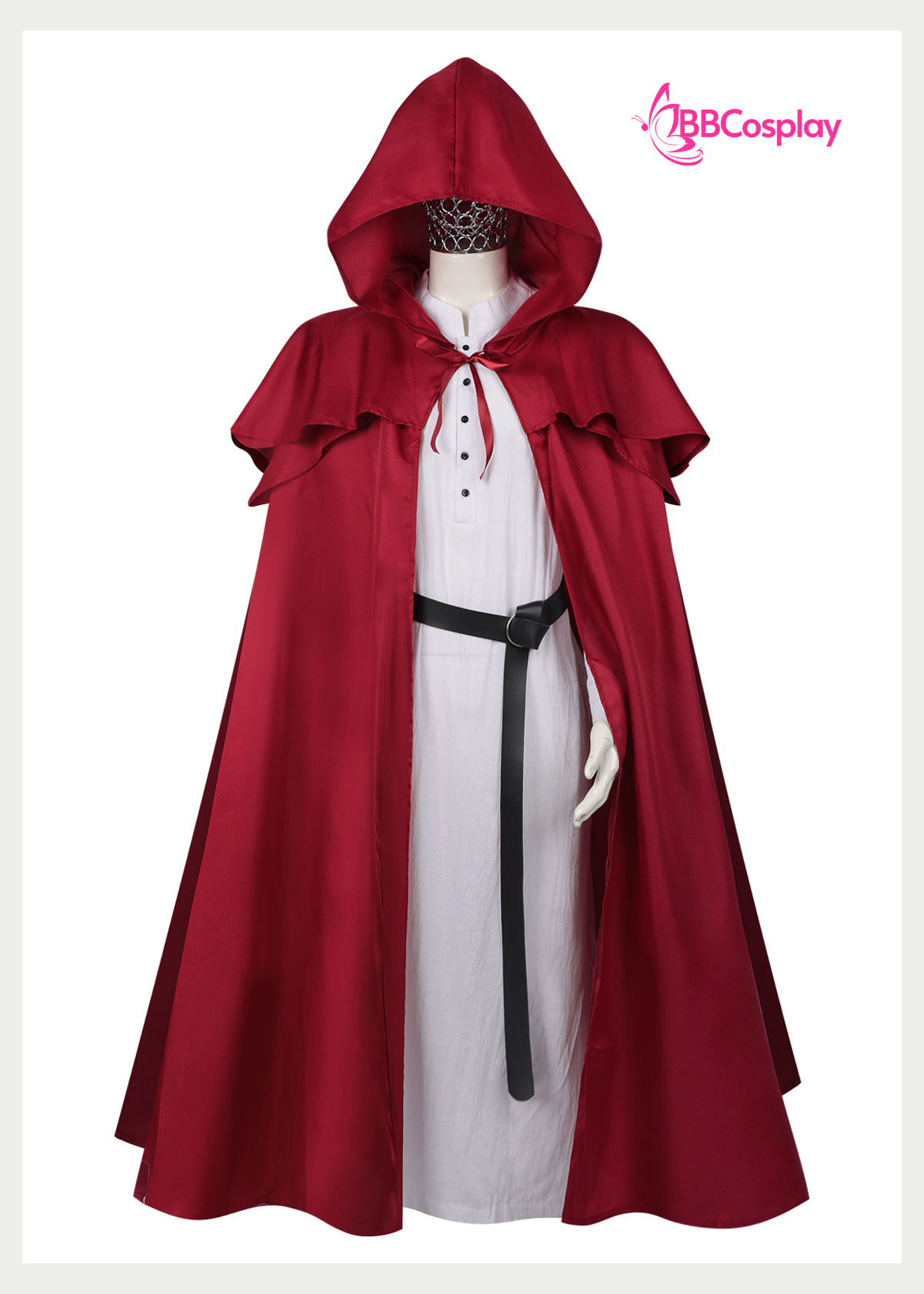 Áo Choàng Đỏ Có Bèo Vai Kèm Nón