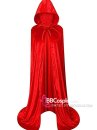 Áo Choàng Đỏ Nỉ Nhung Có Nón Dài - Màu Đỏ Tươi