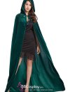 Áo Choàng Phù Thuỷ Xanh Lá Nhung Có Nón Dài