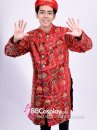 Áo Dài Nam Gấm Đỏ