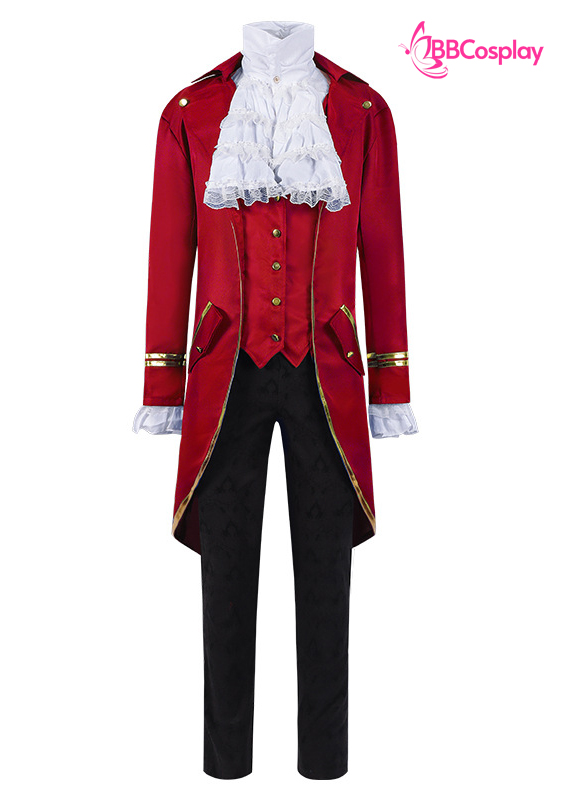 Vest Tuxedo Hoàng Tử Đỏ Viền Vàng