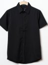 Áo Sơ Mi Nam Cơ Bản Tay Ngắn - Màu Đen