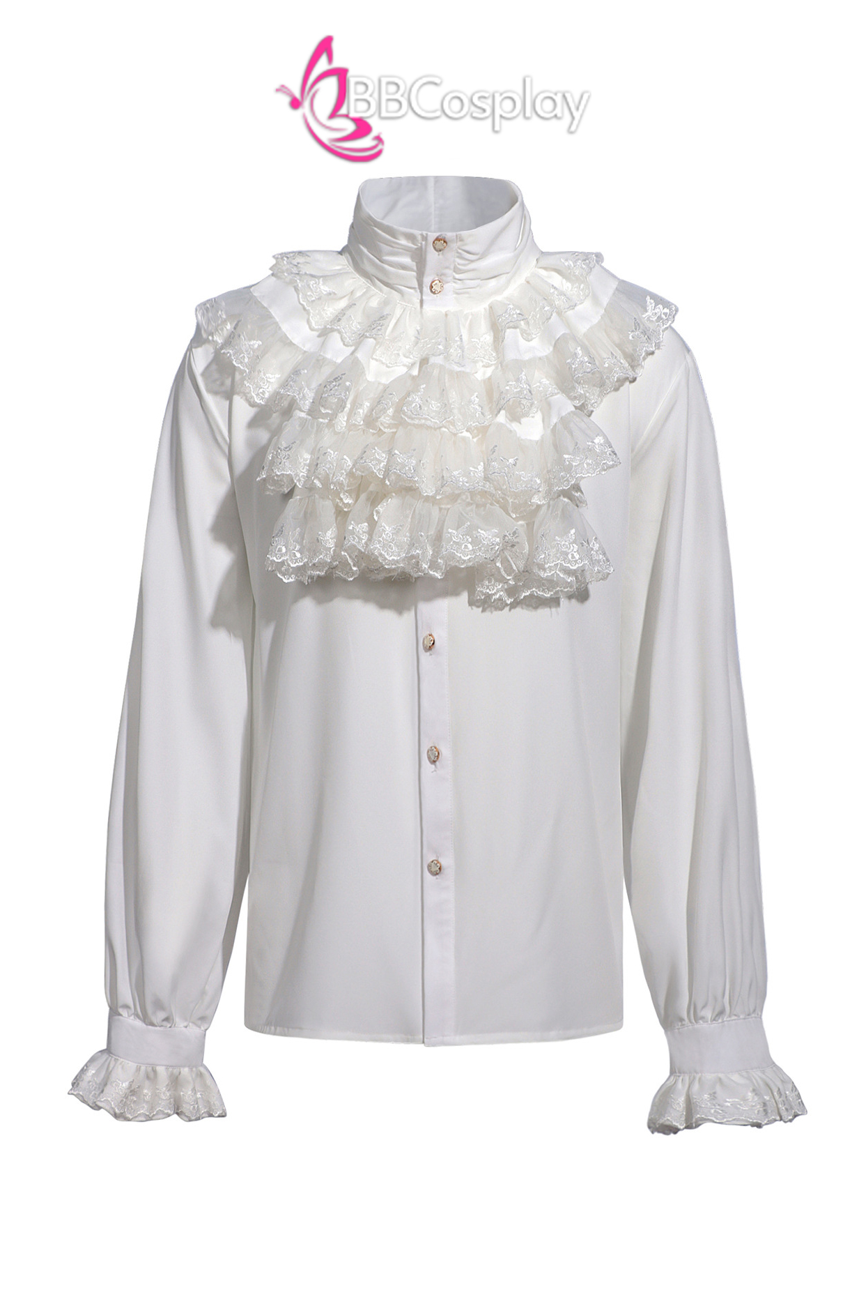 Áo Sơ Mi Châu Âu Nhúm Bèo Cổ Lớn - Áo Châu Âu