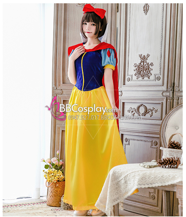 Trang Phục Nàng Công Chúa Bạch Tuyết Vải Nhung Giá Rẻ