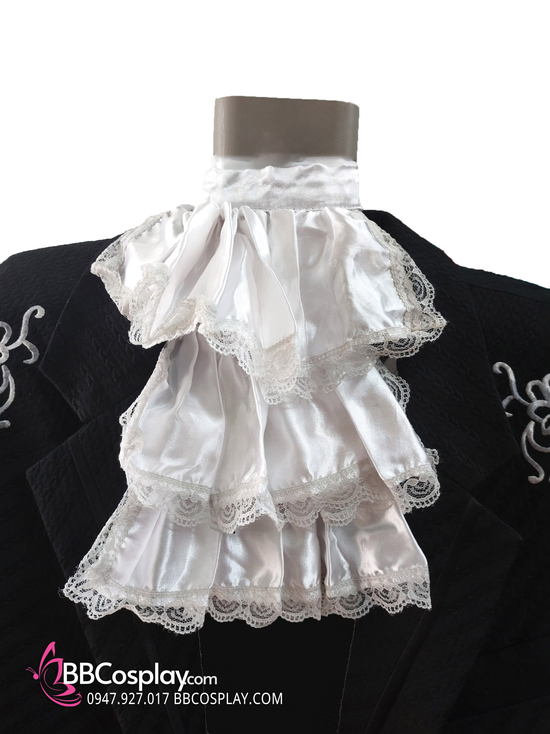 Bèo Cổ Quý Tộc Trắng Ren 3 Tầng