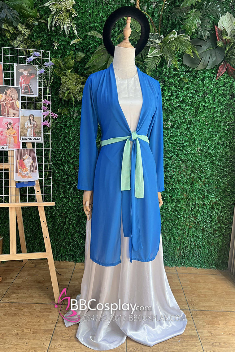 Bộ Tứ Thân Xanh Phối Trắng