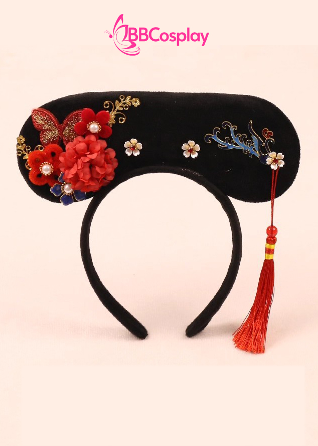 Cài Tóc Hoàn Châu Công Chúa - Kỳ Đầu Mãn Thanh Hoa Đỏ Cài Phượng