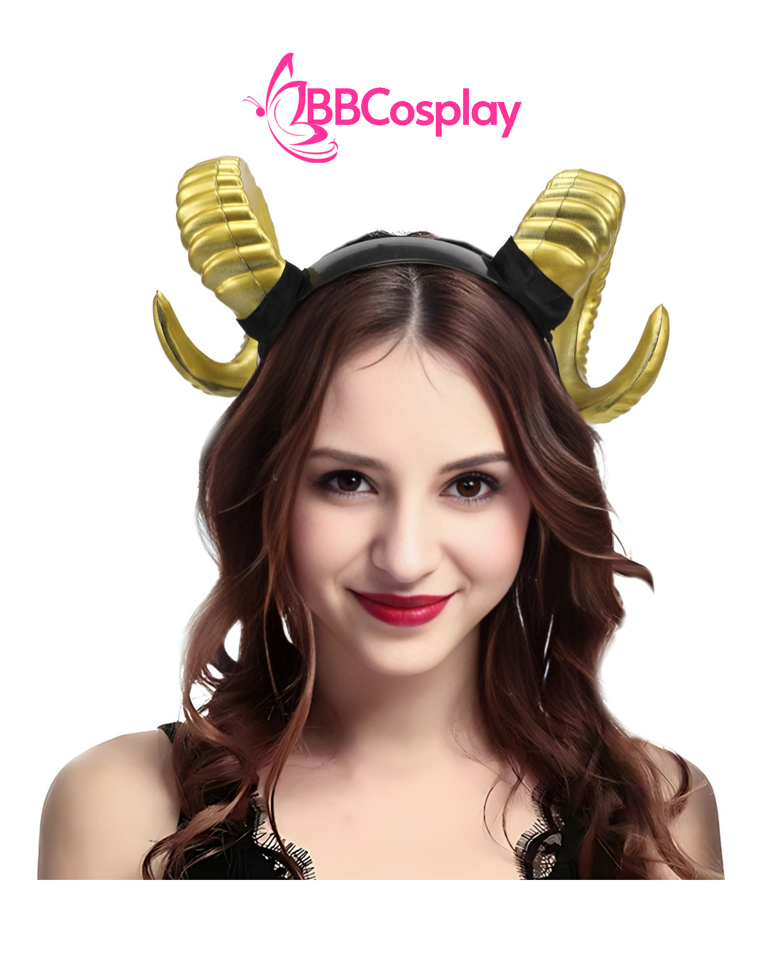 Cài Tóc Sừng Ác Quỷ Màu Vàng Gold