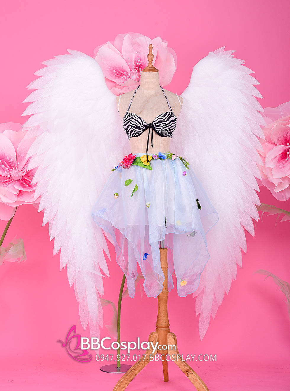 Cánh Thiên Thần Trắng Lớn Bằng Xóp