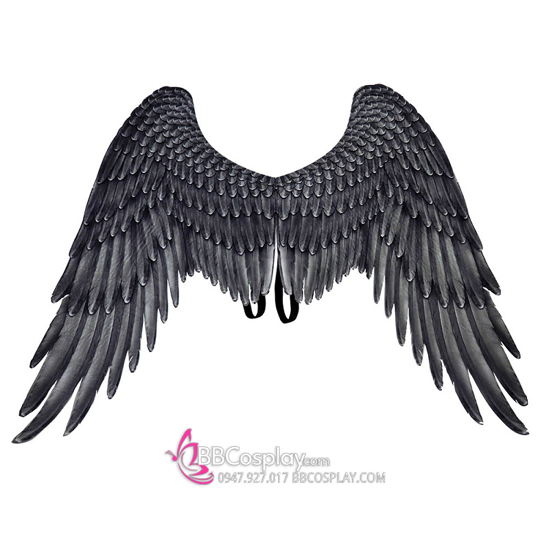 Cánh Chim In 3D Bằng Vải Nỉ Màu Đen