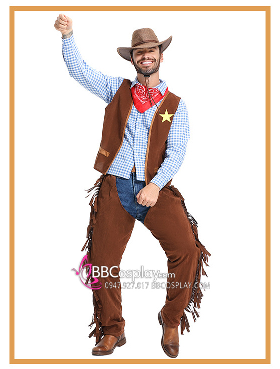 Trang Phục Cao Bồi Miền Viễn Tây - Áo Xanh Quần Bò