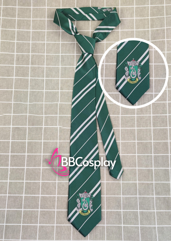 Cà Vạt Trường Phù Thuỷ Hogwarts -  Salazar Slytherin (Có Logo)
