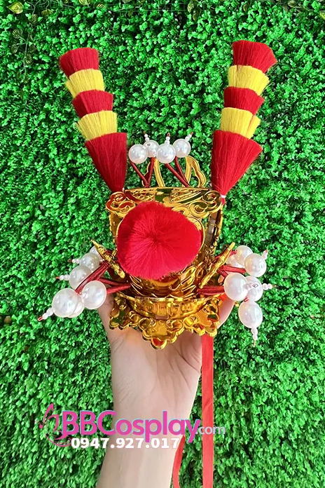 Chân Lông Chim Trĩ Mẫu 5 Tầng - Đỏ Vàng