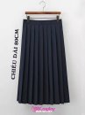 Chân Váy Xếp Ly Nữ Sinh 80Cm - Màu Xanh Đen