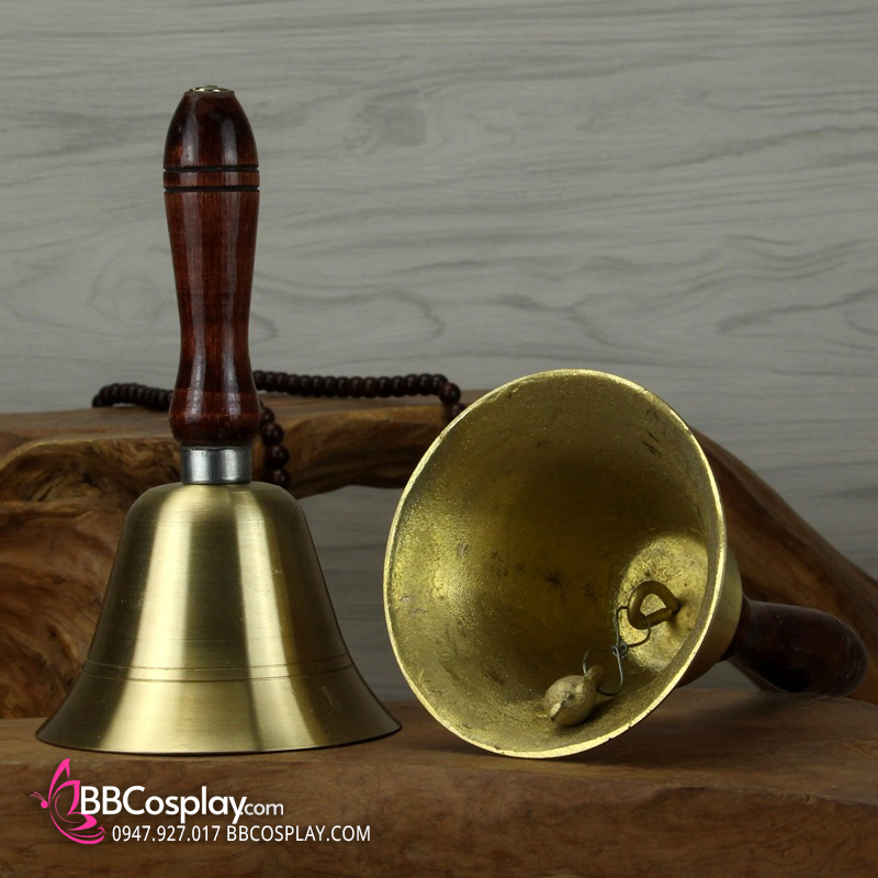 Chuông Đồng Cầm Tay Cán Gỗ