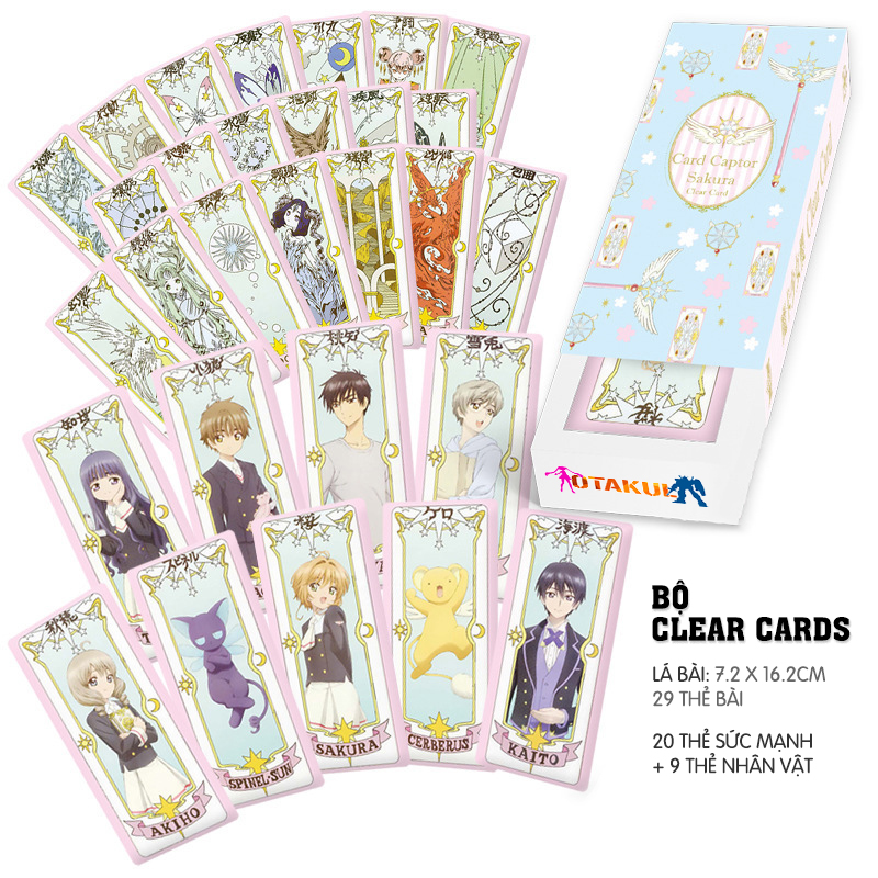 Hộp Bài Sakura Clear Card 29 Lá Bằng Giấy