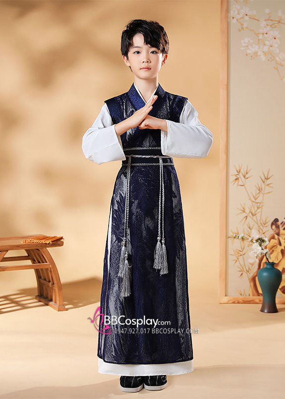 Trang Phục Cổ Trang Cho Bé Trai - Màu Xanh Dương Đậm