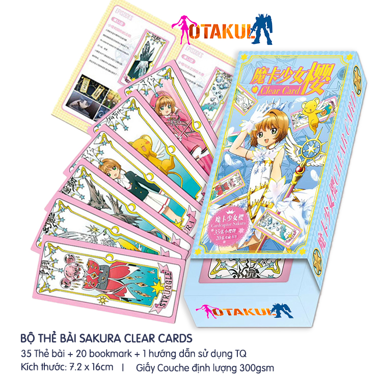 Bộ Bài Sakura Clear Cards Mới 55 Lá
