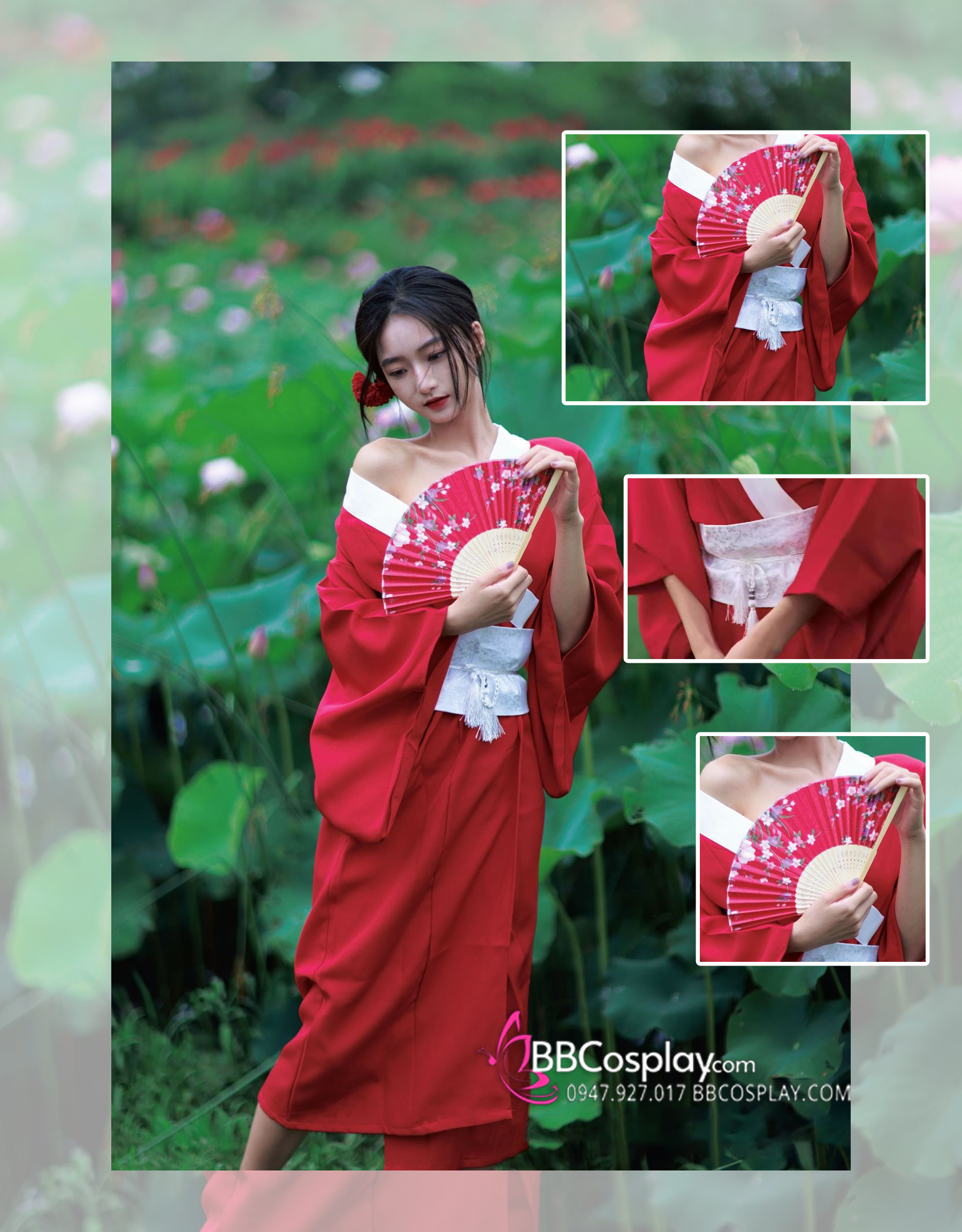 Đai Lưng Yukata Giá Rẻ - Thắt Lưng Yukata Giá Rẻ Loại Bản 15Cm (Không Kèm Nơ Sau Lưng)