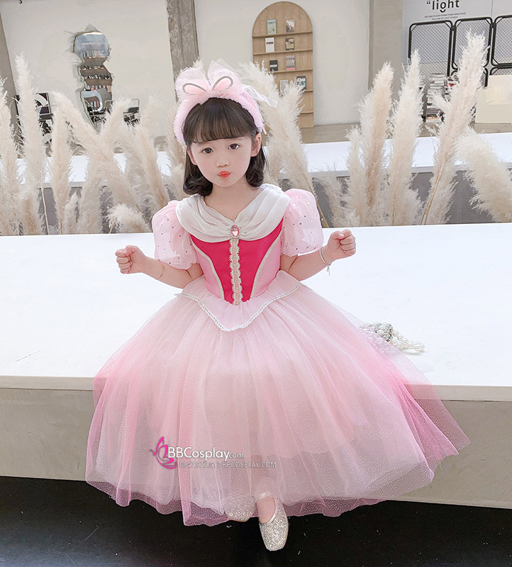 Đầm Công Chúa Aurora Cho Bé - Công Chúa Trong Sách