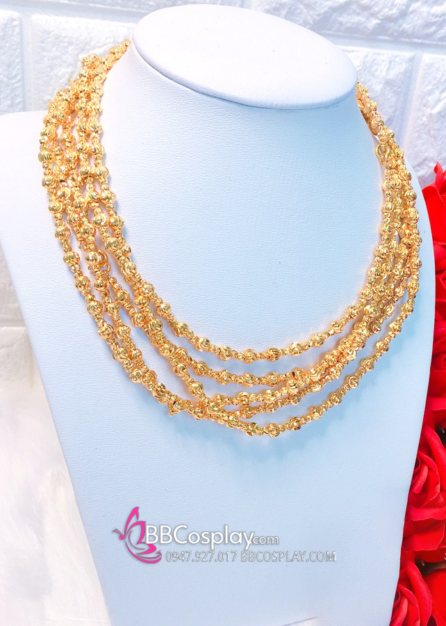 Dây Chuyền Bi Vàng - Dây Chuyền Nữ Bền Màu Thiết Kế Cao Cấp