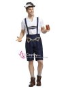 Trang Phục Lễ Hội Oktoberfest - Bia Đức Nam Áo Trắng Quần Yếm Xanh Dương