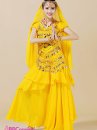 Trang Phục Ấn Độ Màu Vàng Tay Ngắn