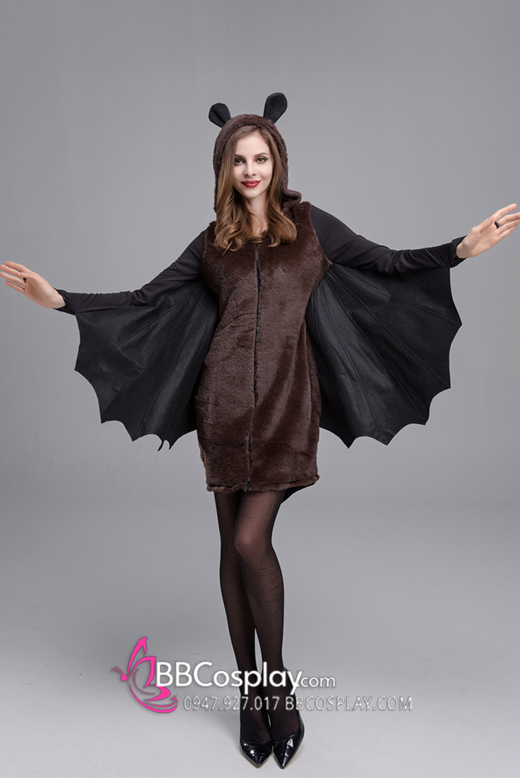 Bộ Phù Thuỷ Dơi Halloween Cho Nữ