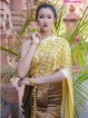Đồ Thái Lan Áo Vàng Kim Sa- Váy Nâu