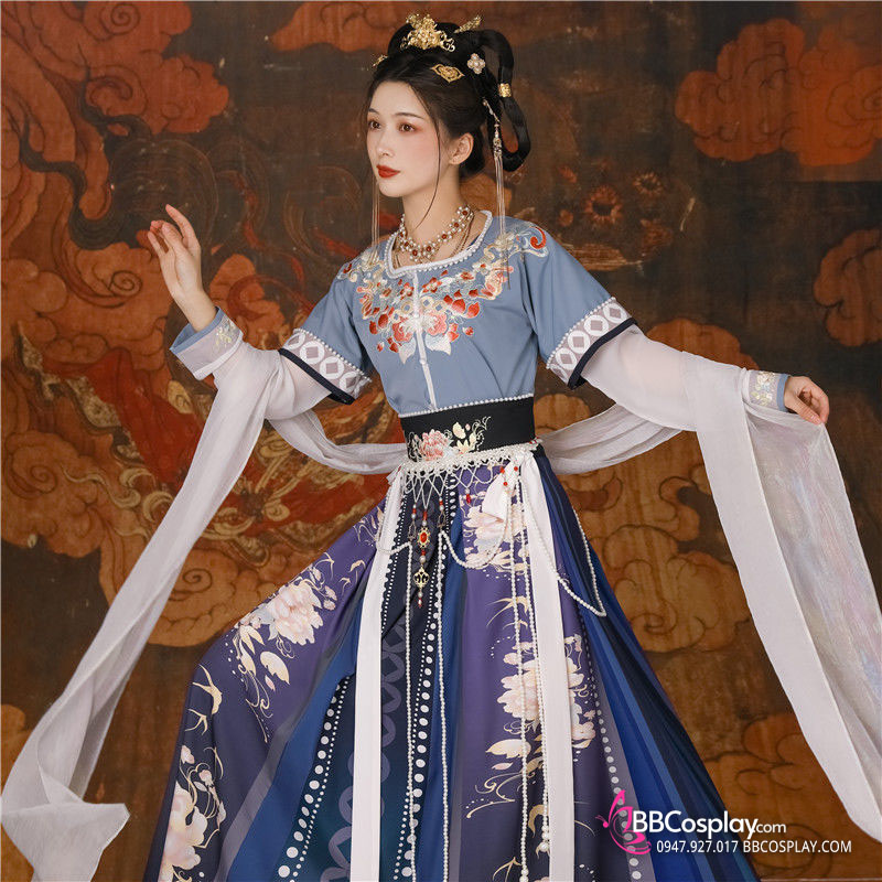 Trang Phục Hằng Nga Cựu Mộng Mặc Lam