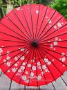 Dù Wagasa Nhật - Dù Nghệ Thuật Nhật Bản - Đỏ Hoa Đào