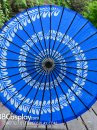 Dù Nghệ Thuật Wagasa Nhật Bản Xanh Dương Xoáy Hoa