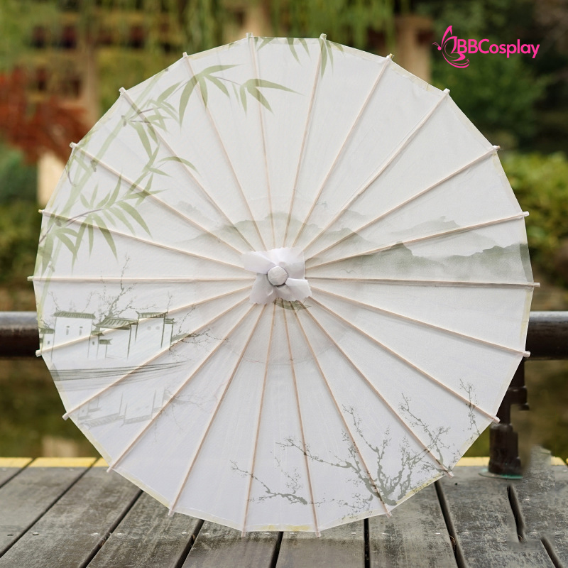 Dù Trắng Nhánh Tre Size 82Cm