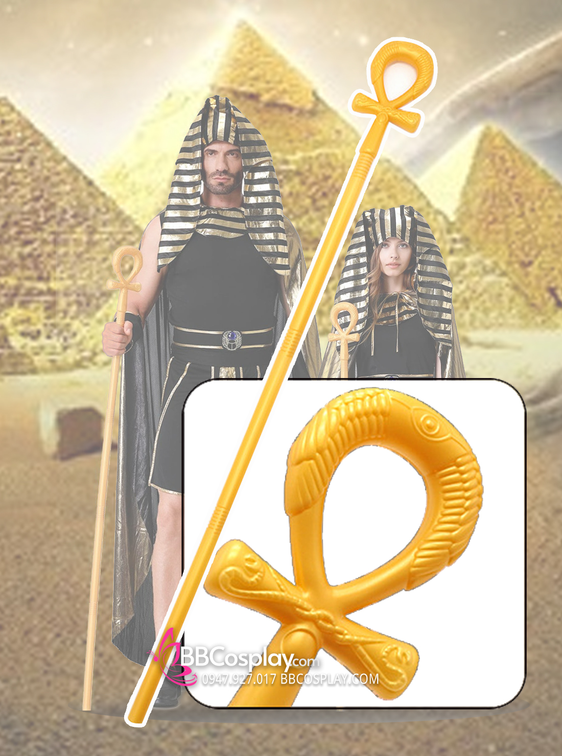 Phụ Kiện Quyền Trượng Pharaon - Gậy Vua Ai Cập